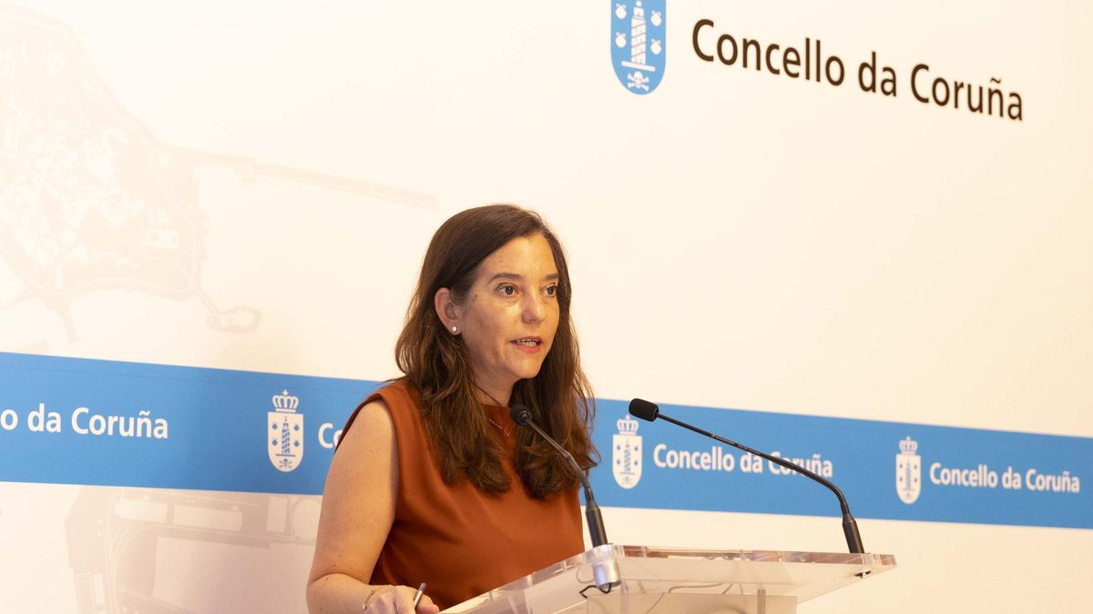 Inés Rey, durante su balance de mitad del mandato.