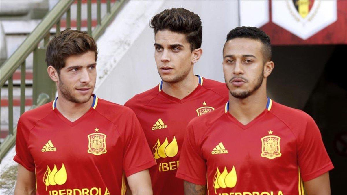 Sergi Roberto y Bartra no podrán unirse a Thiago en Las Rozas