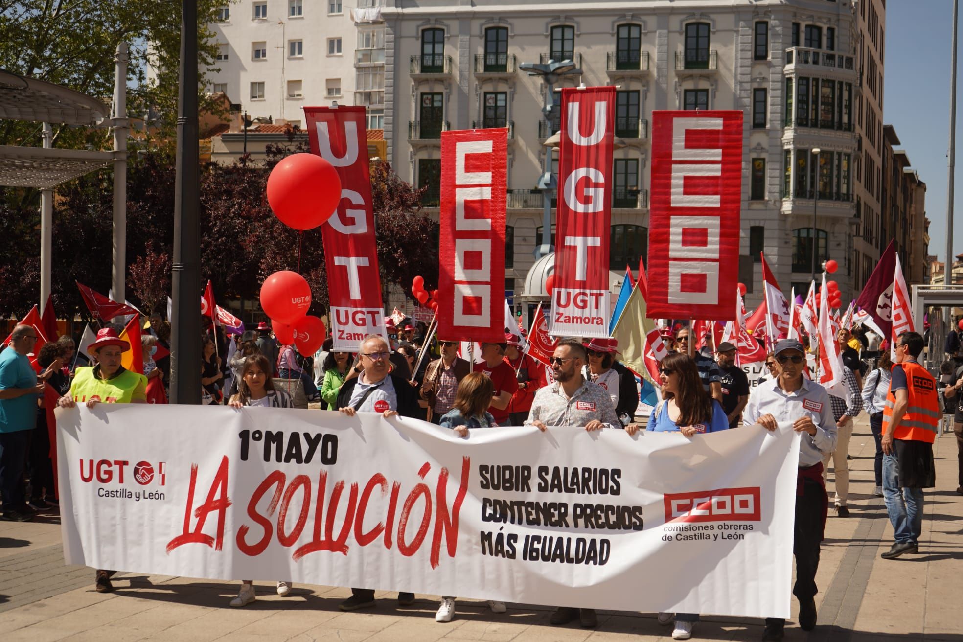 GALERÍA | La manifestación del 1 de mayo en Zamora, en imágenes