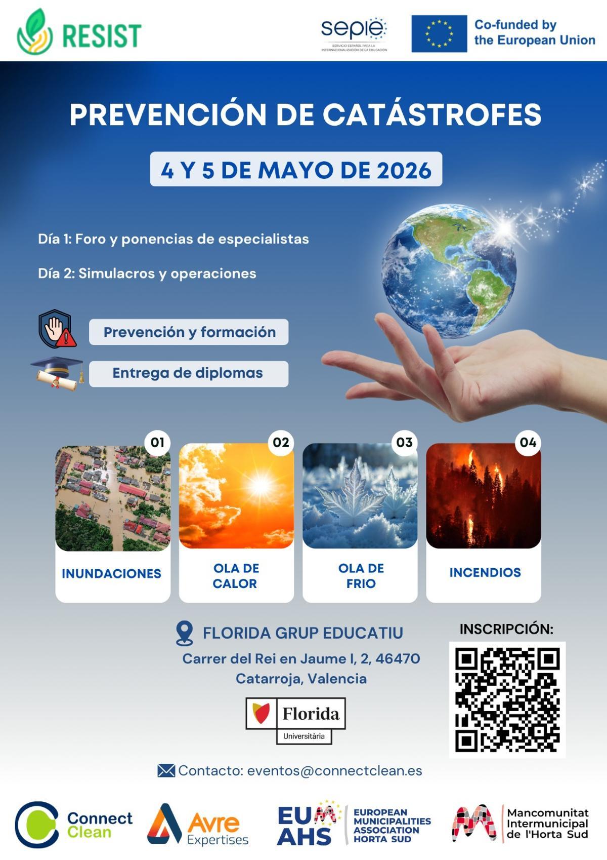 El programa de las jornadas de Prevención de Catástrofes.