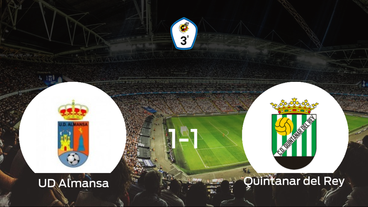 La UD Almansa y el Quintanar del Rey se reparten los puntos y empatan 1-1