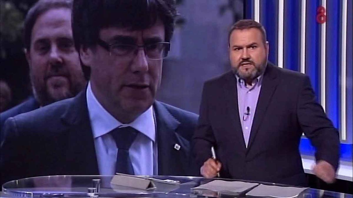 Jordi Armenteras en '8 al día' (8TV). Tú y yo somos tres. Por Ferran Monegal