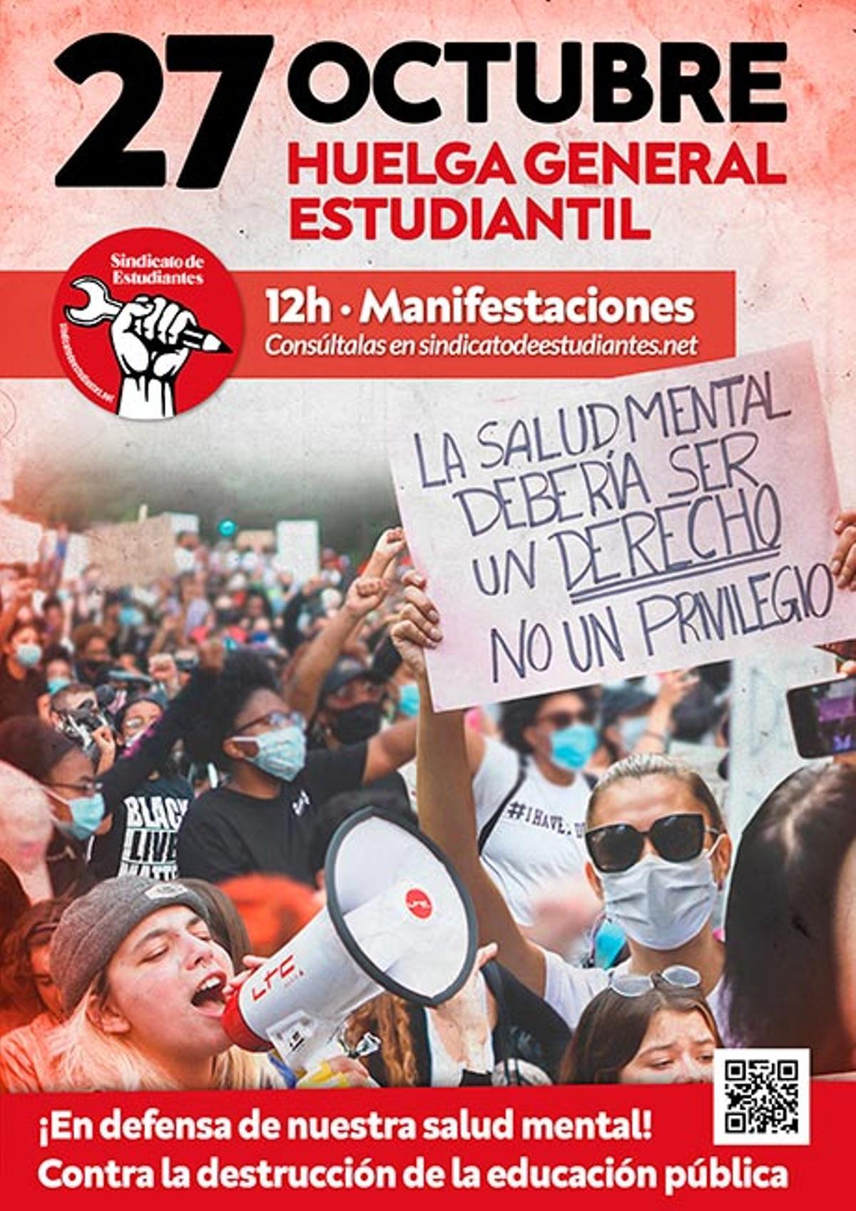 Cartel de la huelga general estudiantil