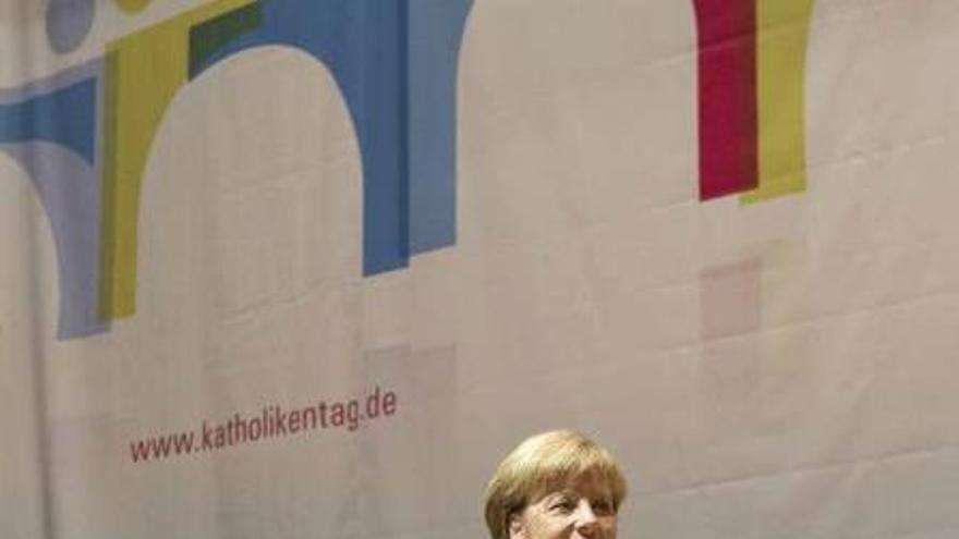 Merkel, el viernes, en la celebración del Día del Catolicismo.