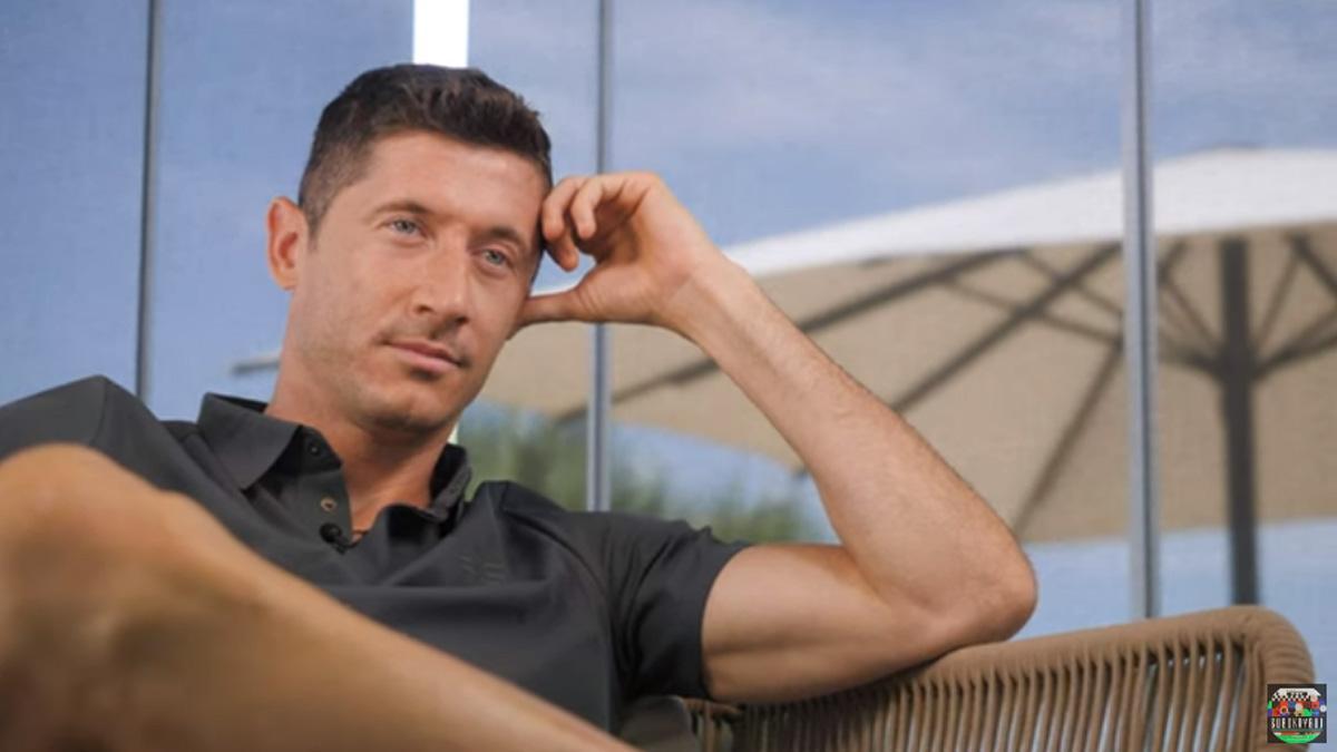 Lewandowski, en un momento de la entrevista concedida en Polonia