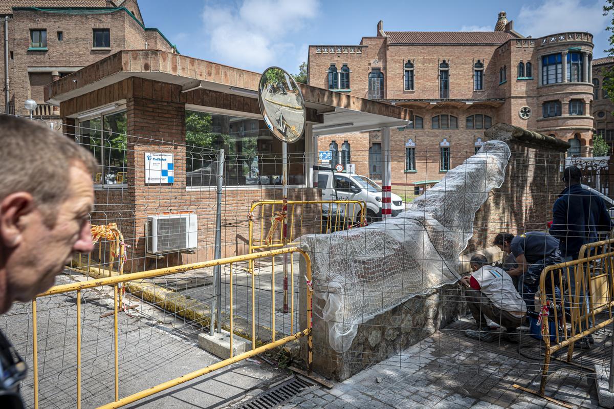 Un hombre muere al caerle un muro en el recinto de Sant Pau en Barcelona