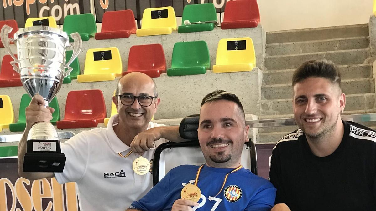 Jose Luis Ferre, Samuel Grau y el seleccionador nacional de Powerchair