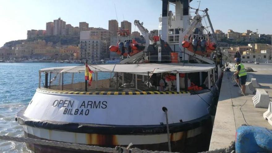 Una imagen del barco del Open Arms