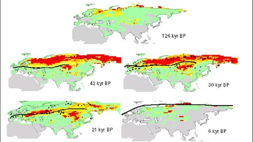 El estudio que atribuye por primera vez de forma conjunta al cambio climático y al impacto humano la extinción del mamut lanudo en el cuaternario final, puede dar las claves para conocer los riesgos potenciales de desaparición de otras especies animales en el futuro por efecto del calentamiento global. Así lo ha asegurado hoy el investigador español David Nogues-Bravo, uno de los autores de dicho estudio, financiado por la Fundación BBVA y publicado en el último número de la revista Public Library of Science (PLoS). A lo largo de la historia ha habido cinco grandes extinciones y, según los científicos, estamos inmersos en la sexta, a cuyo conocimiento se podrían extrapolar los modelos de trabajo utilizados en el estudio de los investigadores españoles.