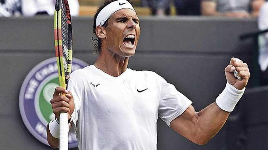 Nadal celebrÃ³ de esta manera su clasificaciÃ³n para semifinales tras su victoria sobre Querrey.