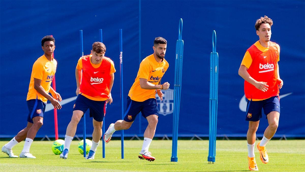 Último entrenamiento del Barça antes del duelo ante el  Getafe