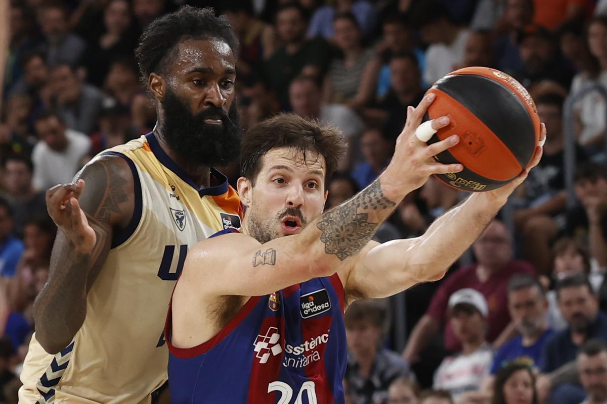 97-86. El Barça tumba al UCAM Murcia y afianza la tercera plaza