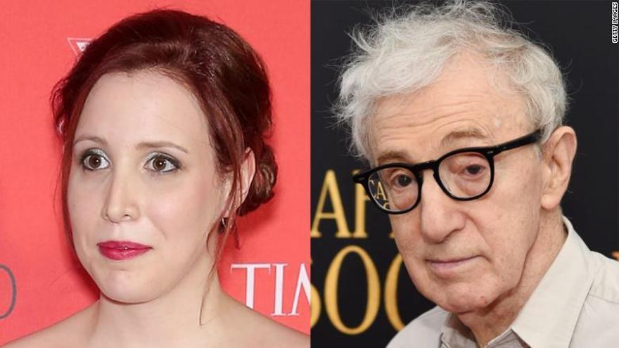 Dylan Farrow y Woody Allen.