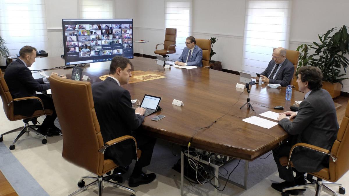 Reunión telemática con los representantes de la Junta de Castilla y León.