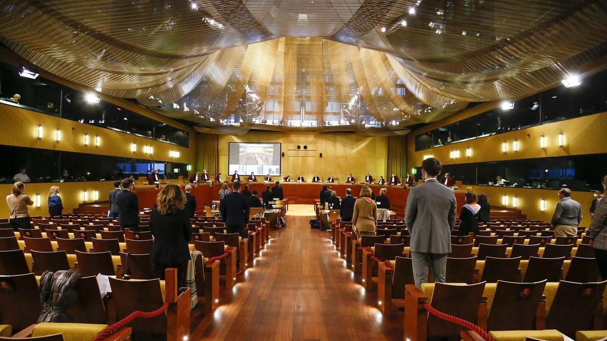 Vista interior del Tribunal de Justicia de la Unión Europea.