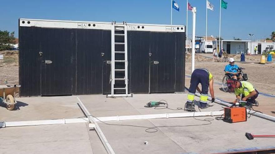 El punto accesible de la playa de Almardà se reabrirá hoy tras los daños