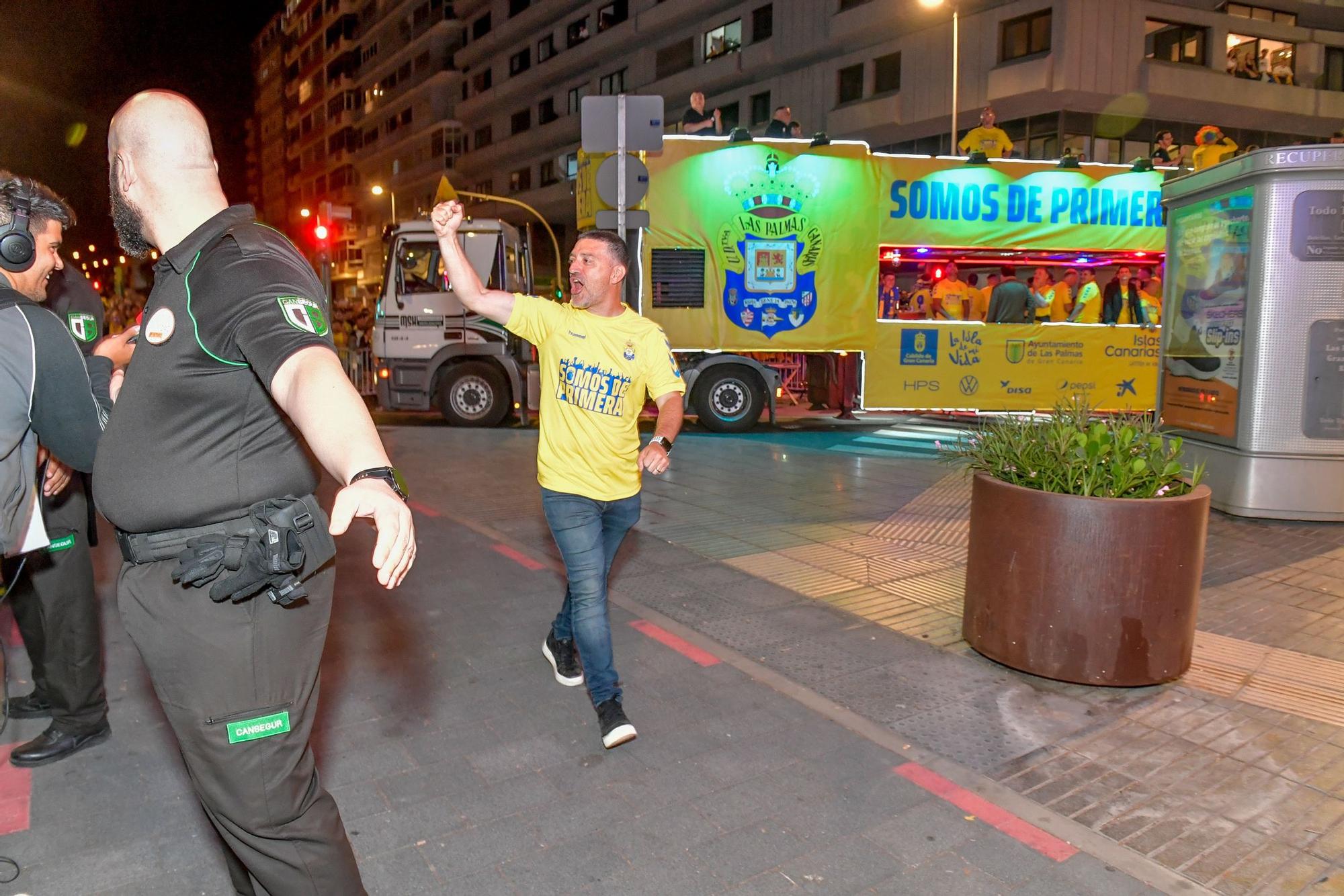 Así fue la celebración por el ascenso de la UD Las Palmas en Mesa y López