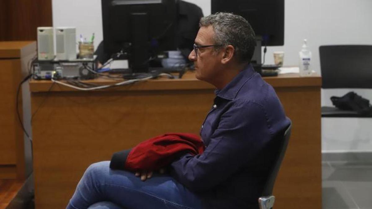 El condenado, José Javier Vera, durante el juicio en la Audiencia de Zaragoza.