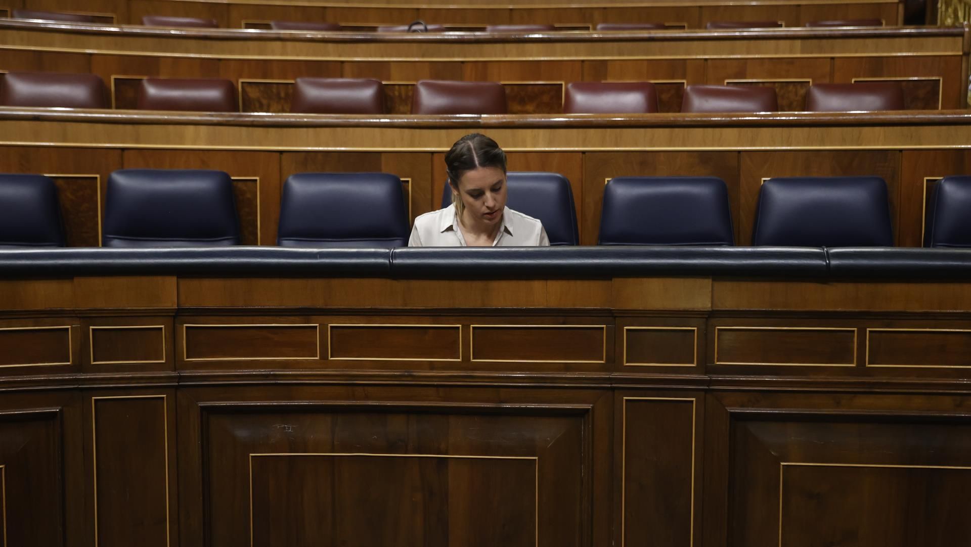 La ministra de Igualdad, Irene Montero, en el Congreso de los Diputados.