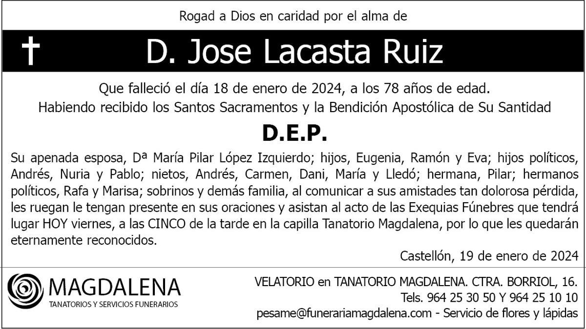 D. Jose Lacasta Ruiz El Periódico Mediterráneo