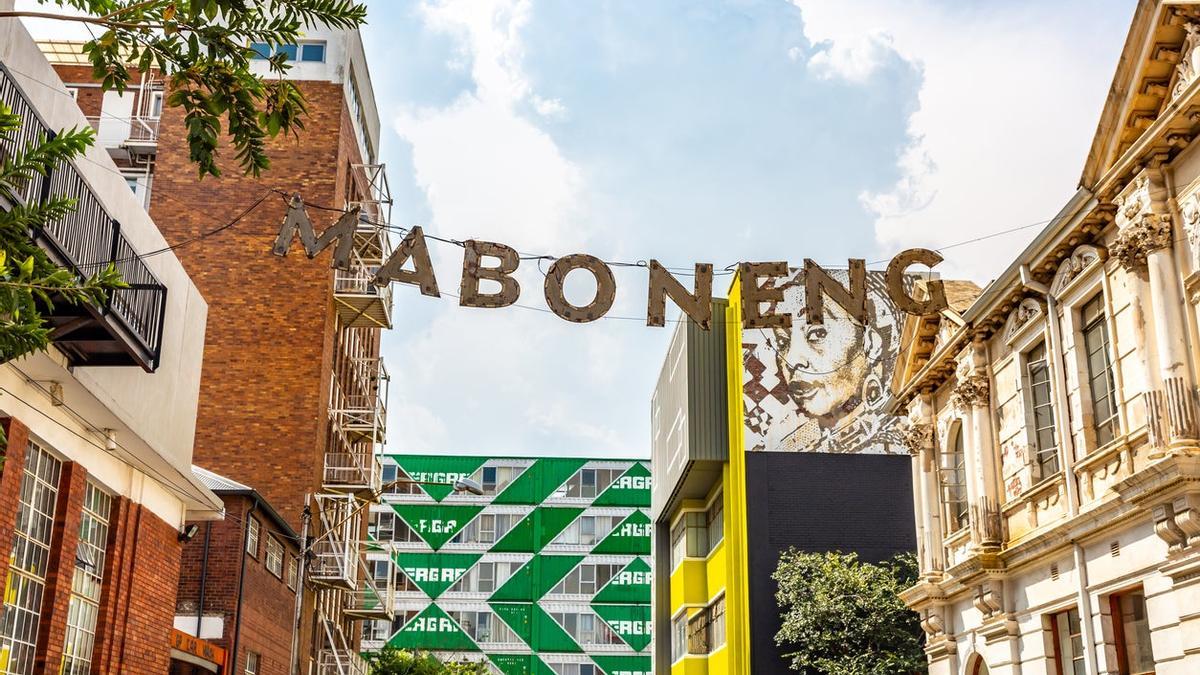 Maboneng Precinct of Johannesburg city. One of South Africa's hippest urban districts