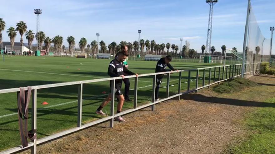 Luis Muñoz y Jovanovic se preparan para Zaragoza