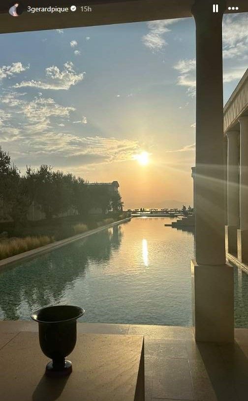 El 'jardín' con piscina y vistas al Mar Egeo