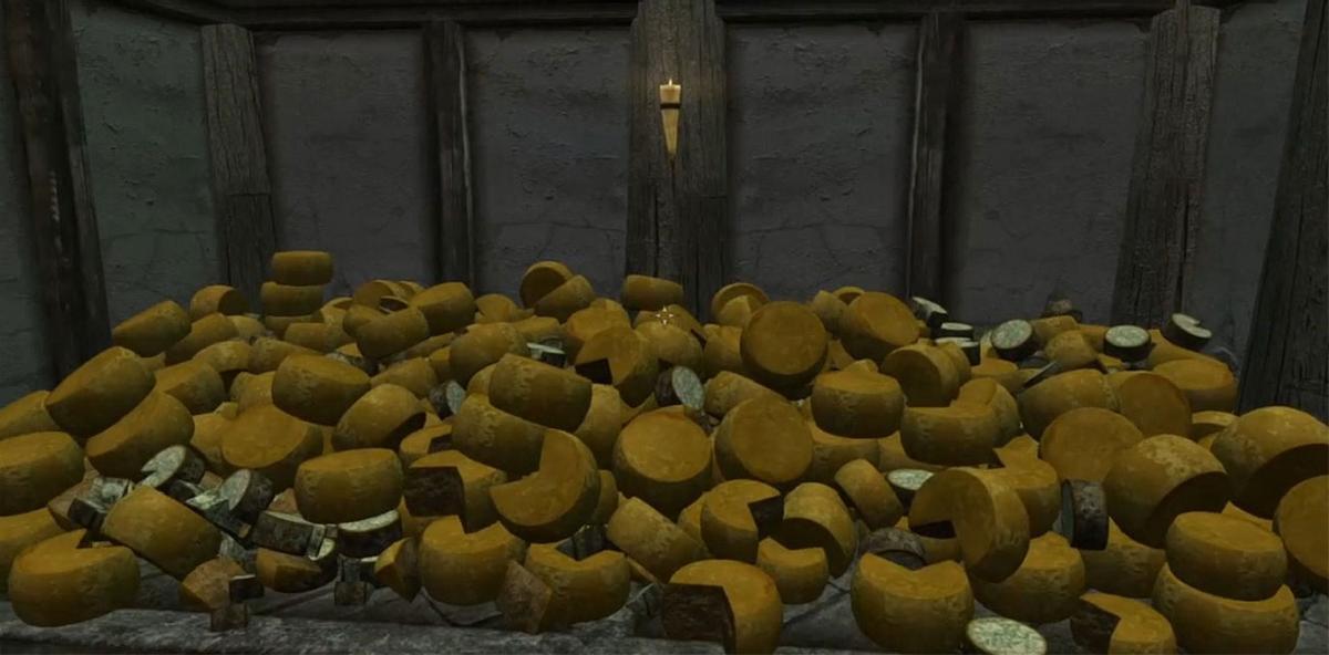 El queso y la barra de pan de 'Skyrim'.