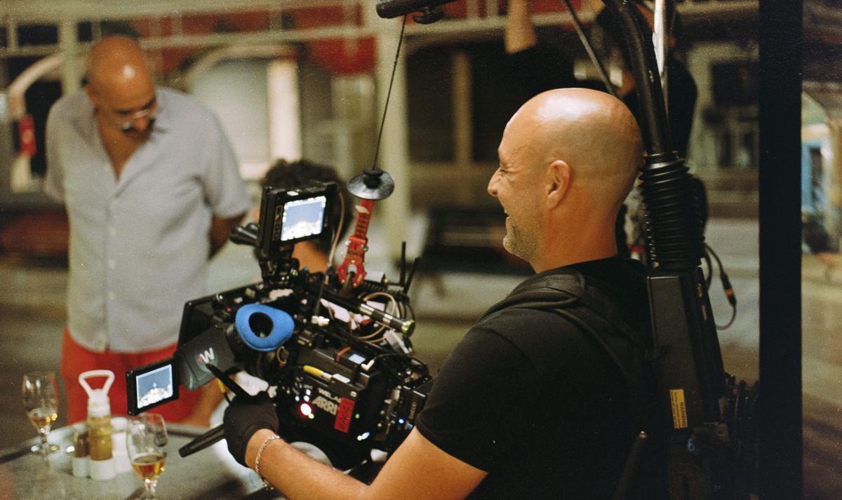 El director de fotografía, Cristian Lage, con el director de la película Coré Ruíz.