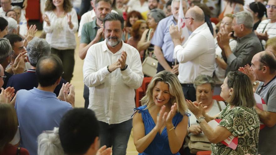 Yolanda Díaz defiende en Córdoba un impuesto para las grandes empresas de distribución