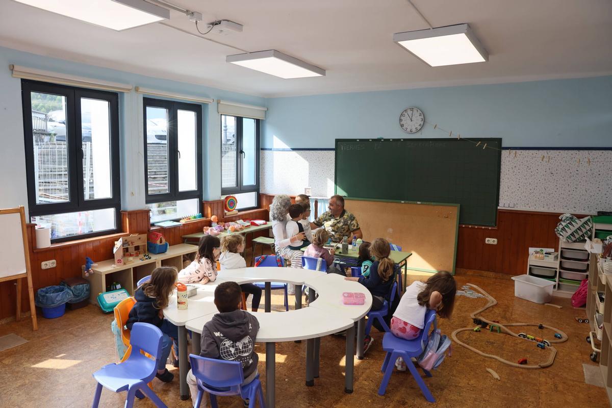 Aula del Colexu d'Illas, en La Caizuela.
