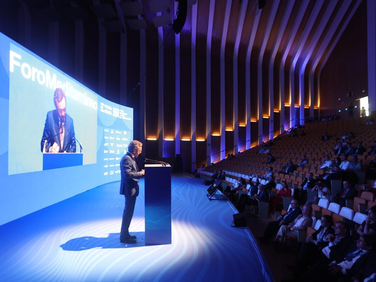 Aitor Moll, durante la clausura del I Foro Económico y Social del Mediterráneo