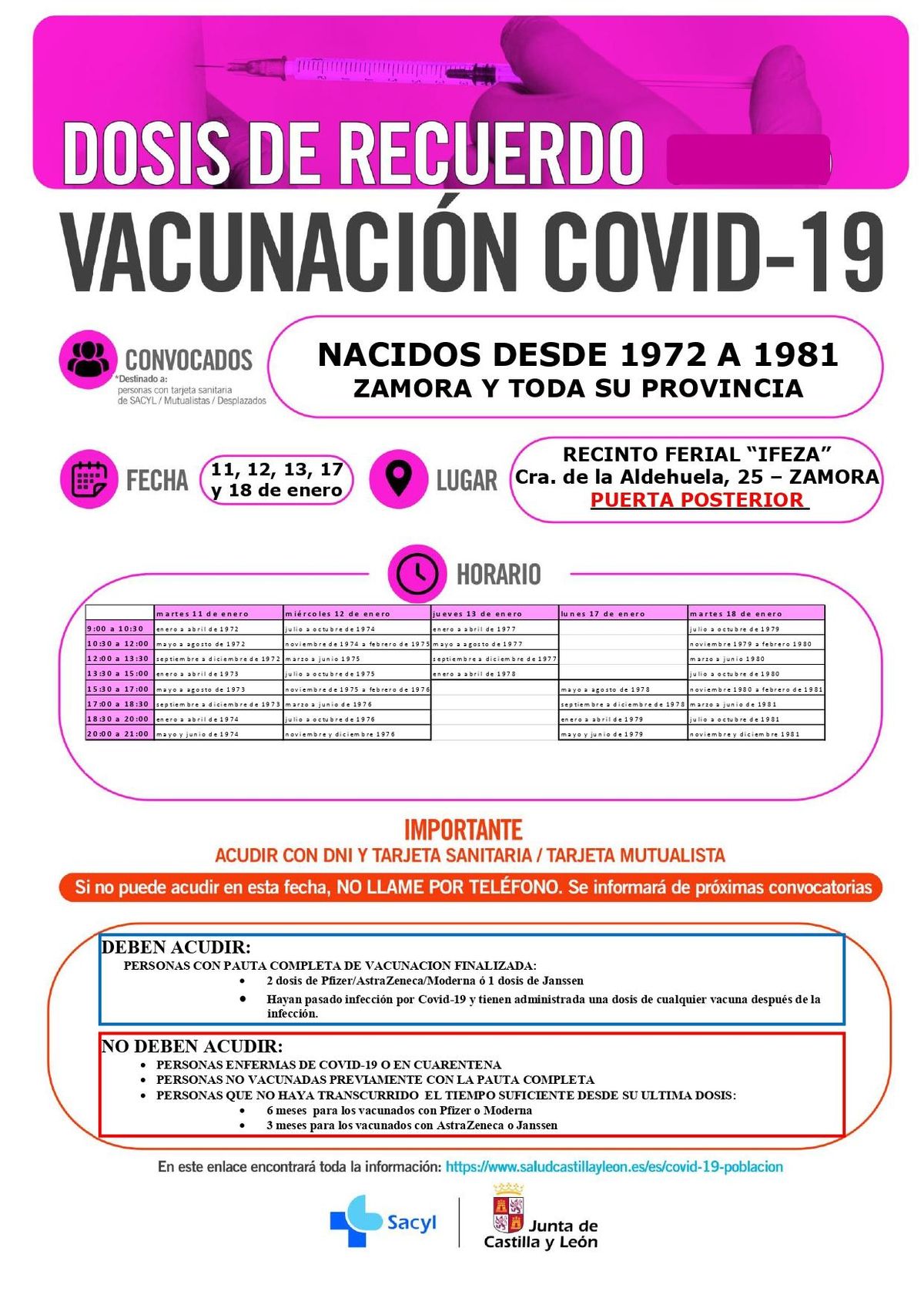 ZAMORA 11,12,13,17 y 18 enero  nacidos 1972 a 1981 DOSIS ADICIONAL (3ª DOSIS) page 0001