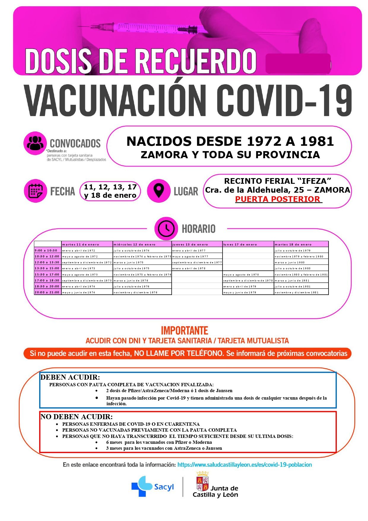 ZAMORA 11,12,13,17 y 18 enero  nacidos 1972 a 1981 DOSIS ADICIONAL (3ª DOSIS) page 0001