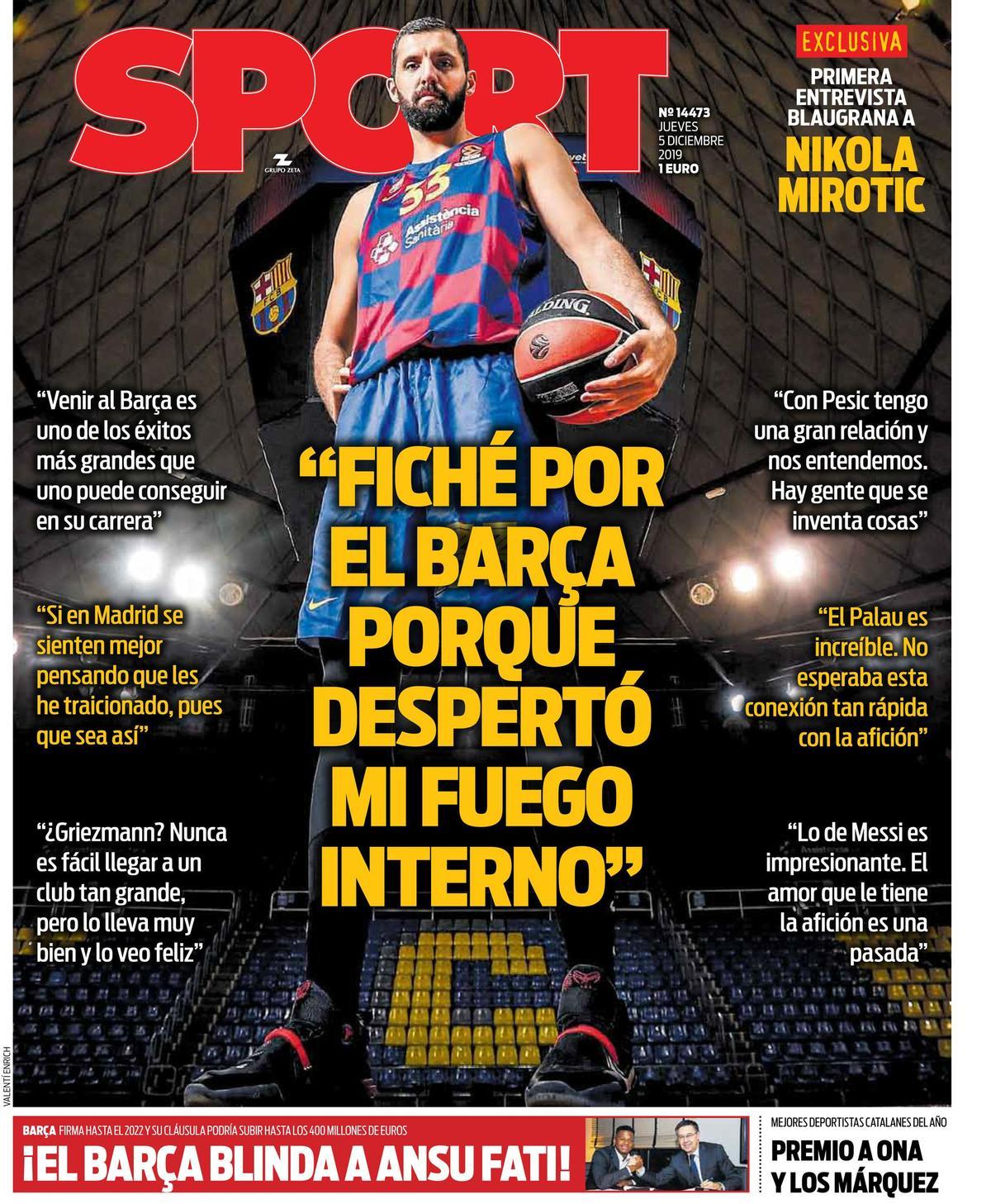 La portada de hoy