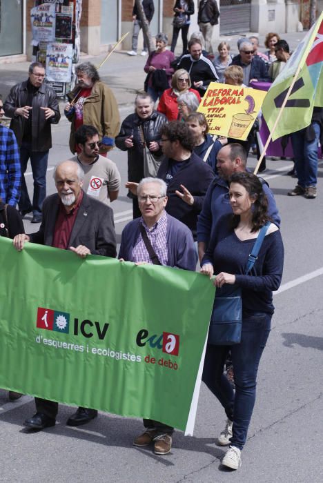 Manifestació del primer de maig a Girona