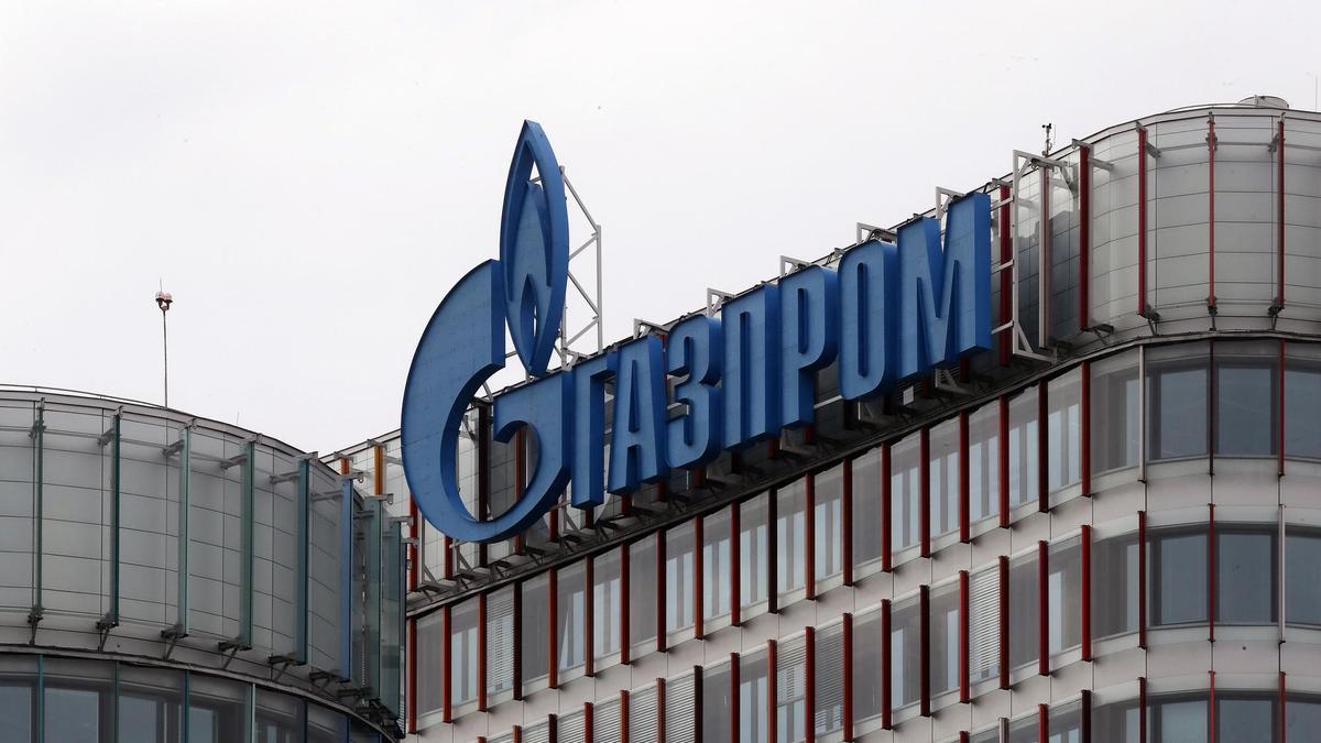 Un oficina de Gazprom en San Petersburgo, Rusia.