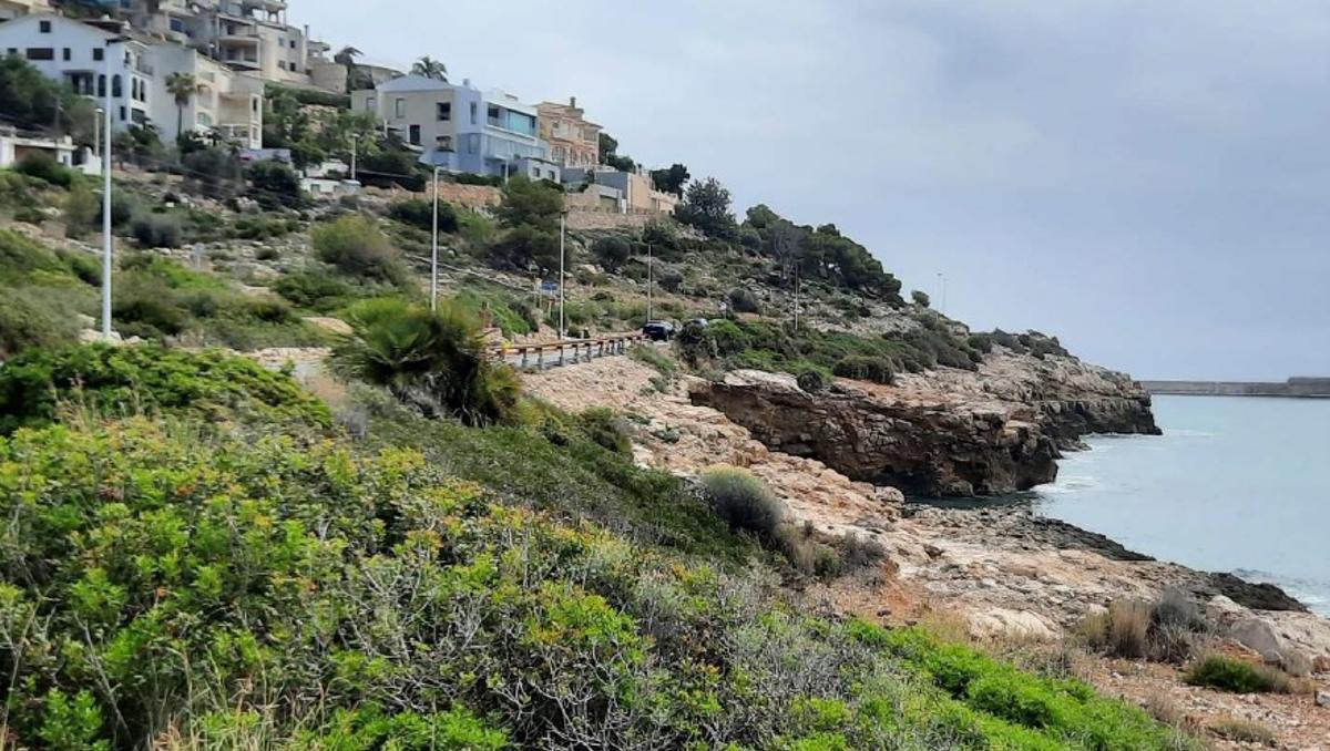 Zona bionda con desprendimiento de tierras.