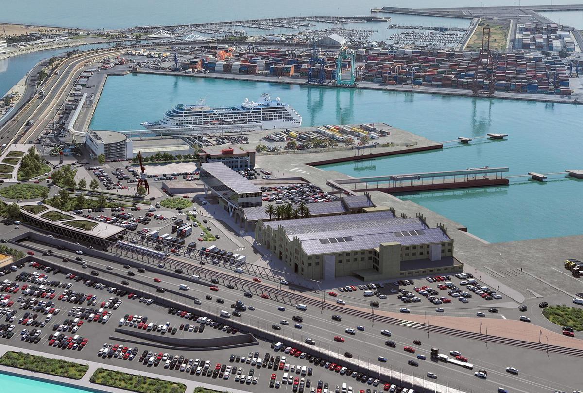 Proyecto de terminal de pasajeros otorgada a Baleària pero anulada a finales de 2025.