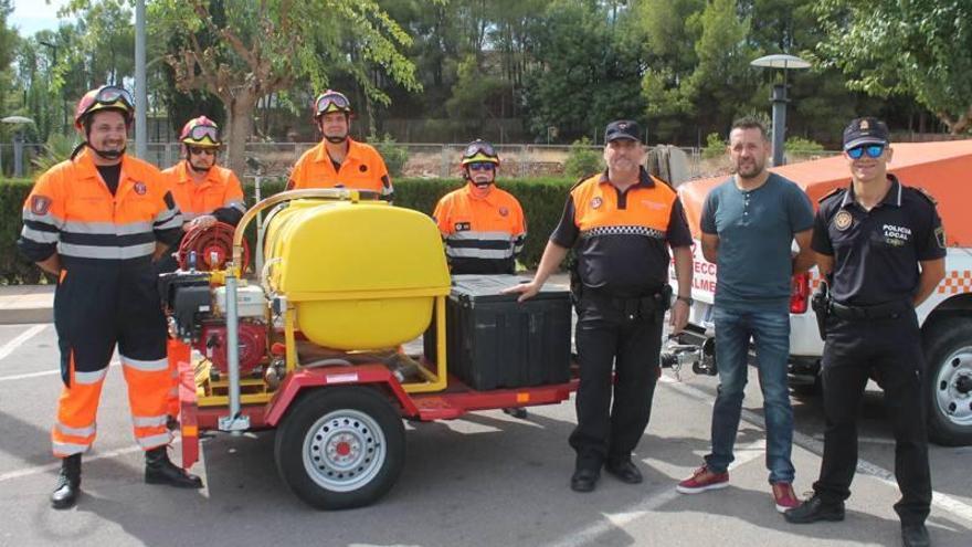 Almenara adquiere un remolque para la motobomba de Protección Civil