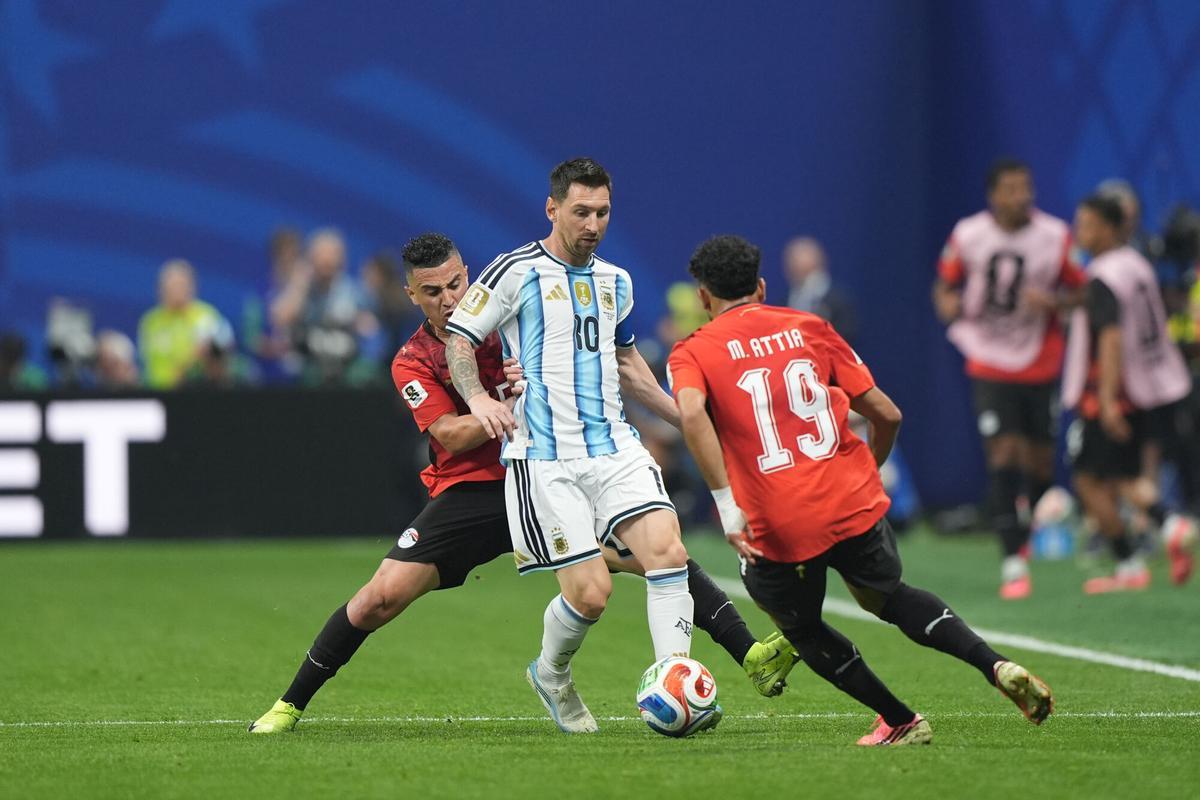 Messi, en el partido ante Egipto