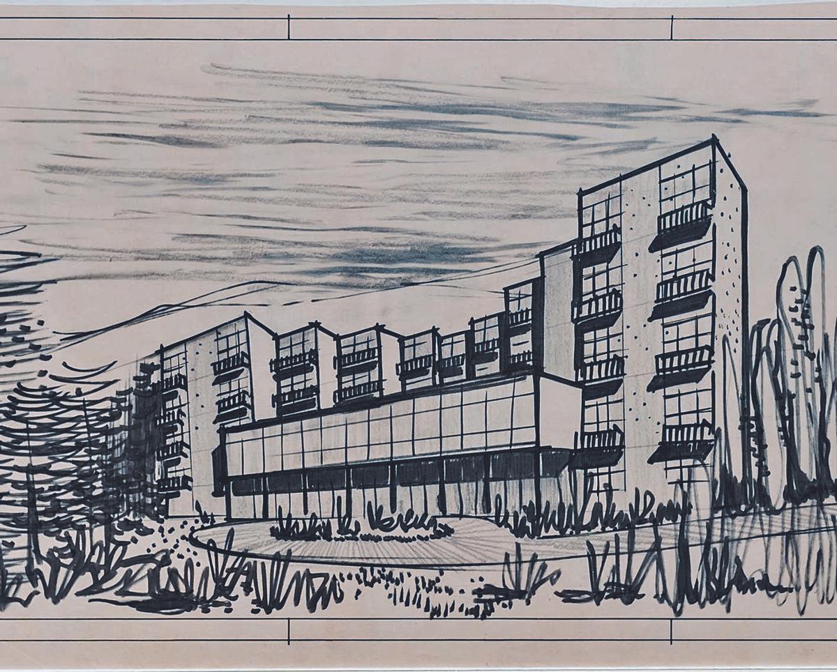 Dibujo del hospital San Rafael, incluido en el libro. | // CEDIDA