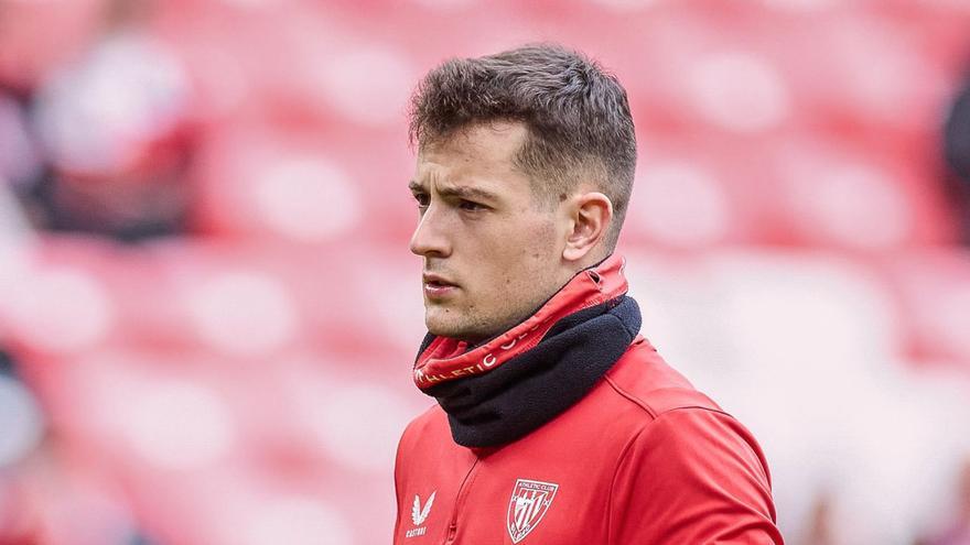 Julen Agirrezabala, antes de un partido del Athletic Club