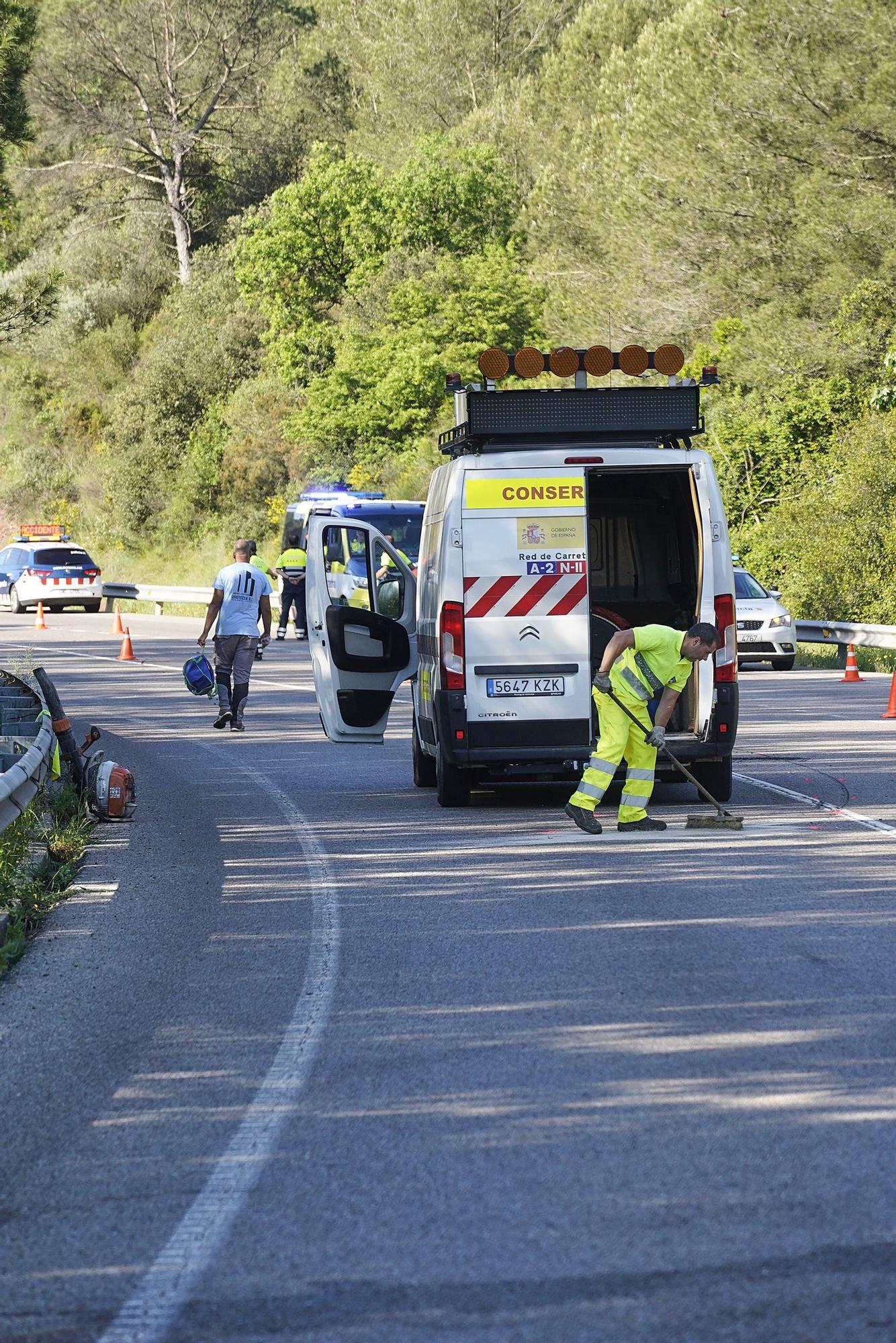 Accident de trànsit amb 4 ferits a la variant de Girona