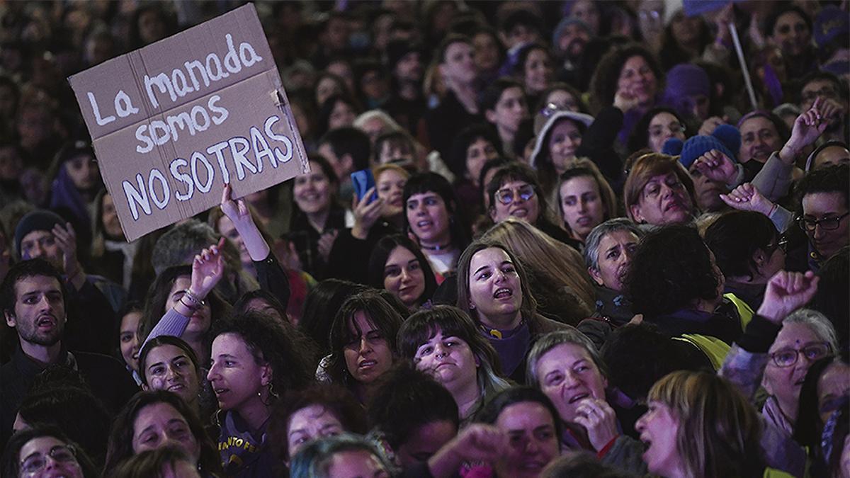 Foto de archivo de una manifestación por el 8M, Día Internacional de la Mujer.