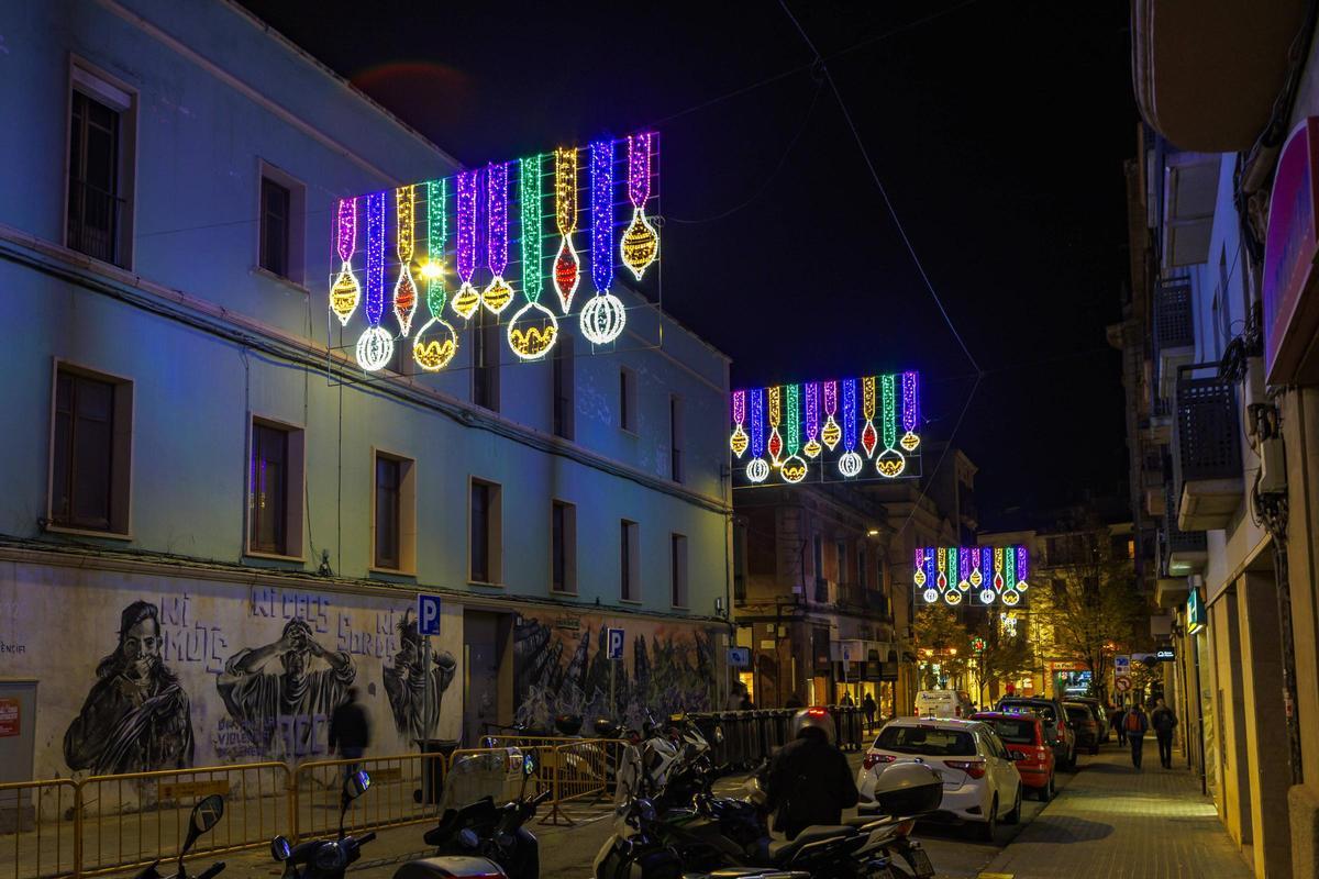 La il·luminació nadalenca de les festes a Manresa