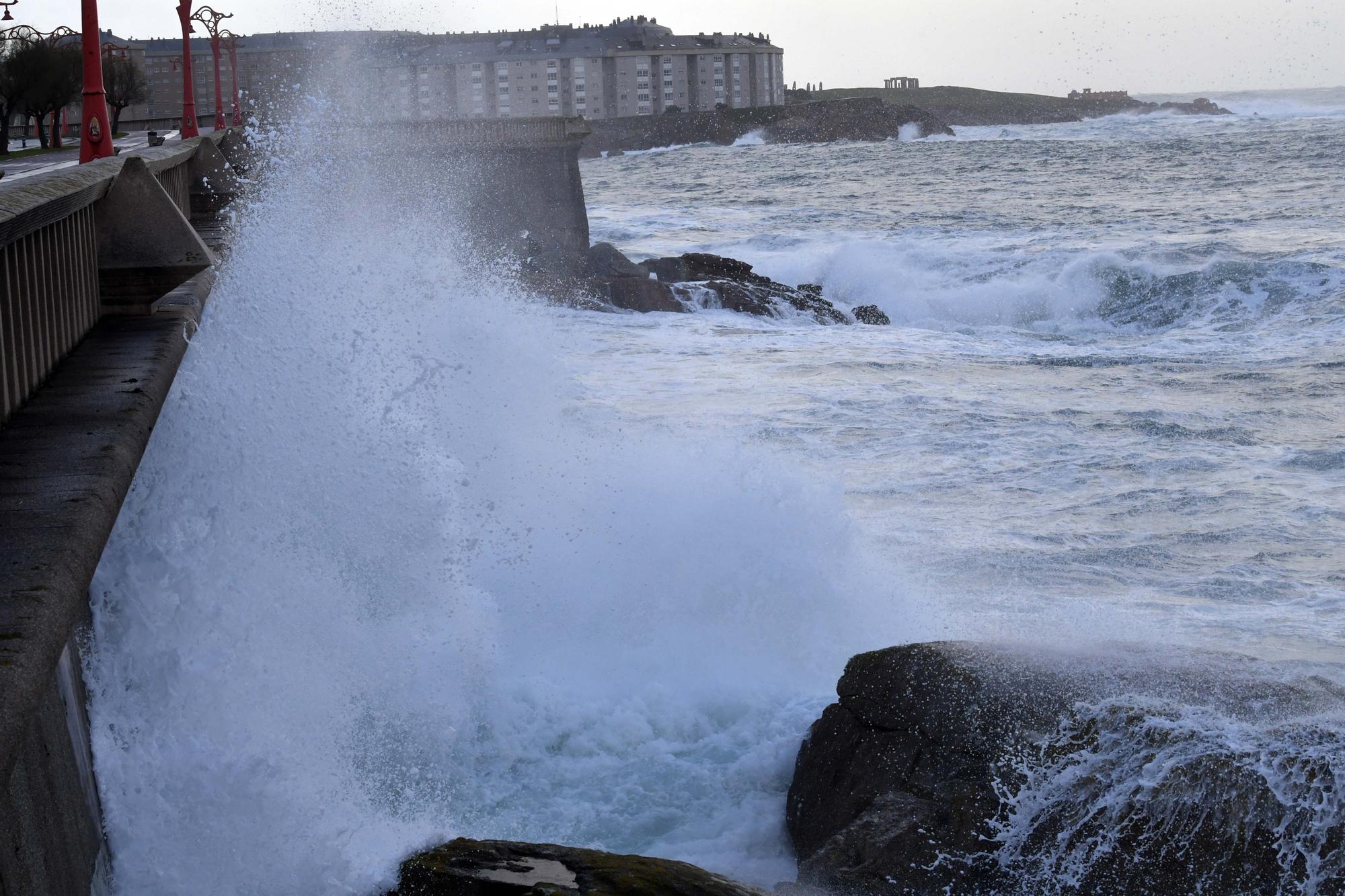 La borrasca 'Bella' azota A Coruña