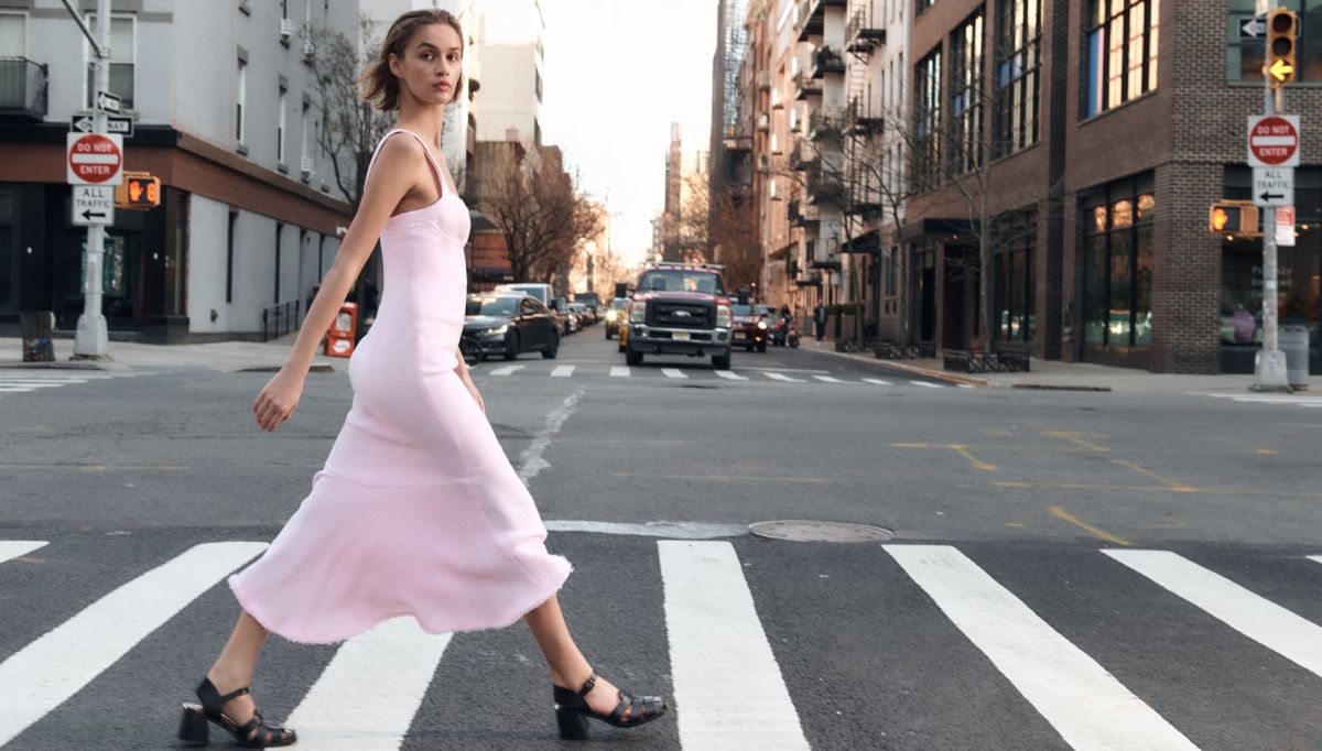 Vestido rosa de Zara