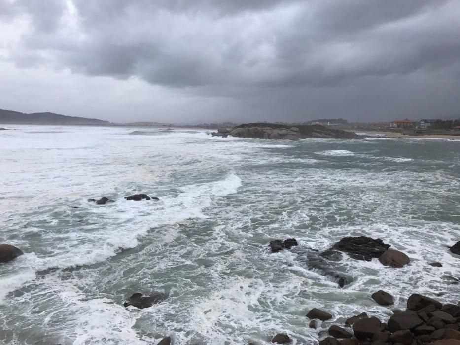 Los efectos del temporal Kurt en Arousa