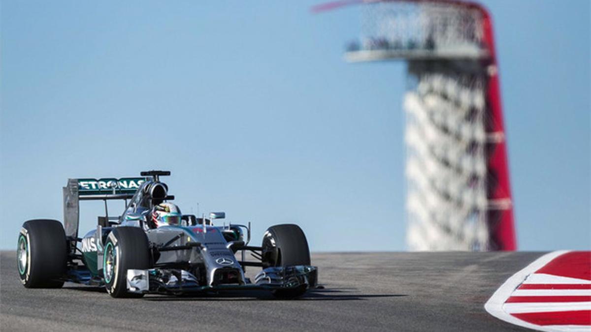 Hamilton firmó el mejor tiempo de la jornada en Austin